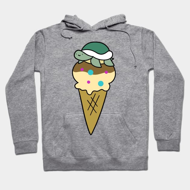 Turtle Icecream Cone Hoodie by saradaboru